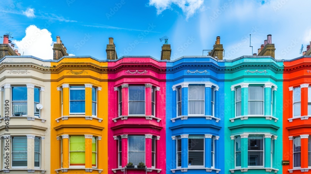 Fototapeta premium colored houses