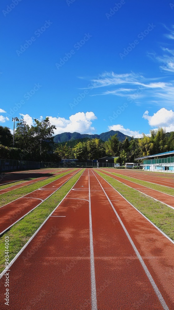 textured athlete running track bein sunlight with copy space - center. Poster. textured athlete running track bein sunlight with copy space - center. Poster.