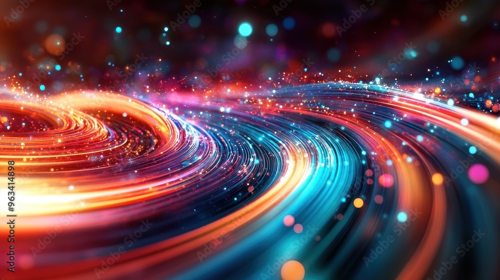 Global Data Connectivity - Abstract Background of Colorful Data Waves Representing Internet Network Flow Global Data Connectivity - Abstract Background of Colorful Data Waves Representing Internet Network Flow