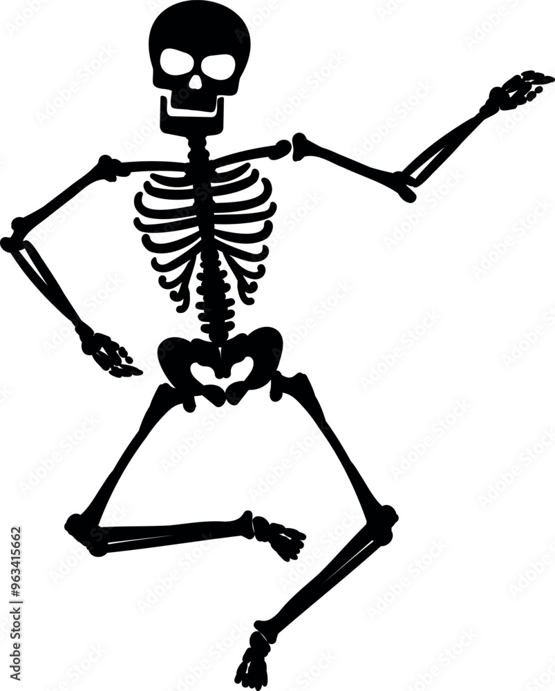 Dancing skeleton. Happy Halloween. Halloween vector illustration Dancing skeleton. Happy Halloween. Halloween vector illustration