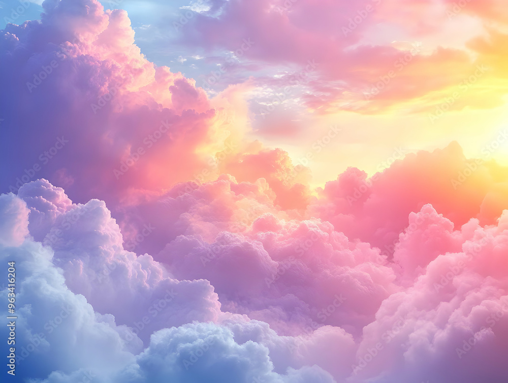 A Dreamy Pastel Sky - Background Image of Sunset Clouds in Pink, Purple, and Orange Hues A Dreamy Pastel Sky - Background Image of Sunset Clouds in Pink, Purple, and Orange Hues