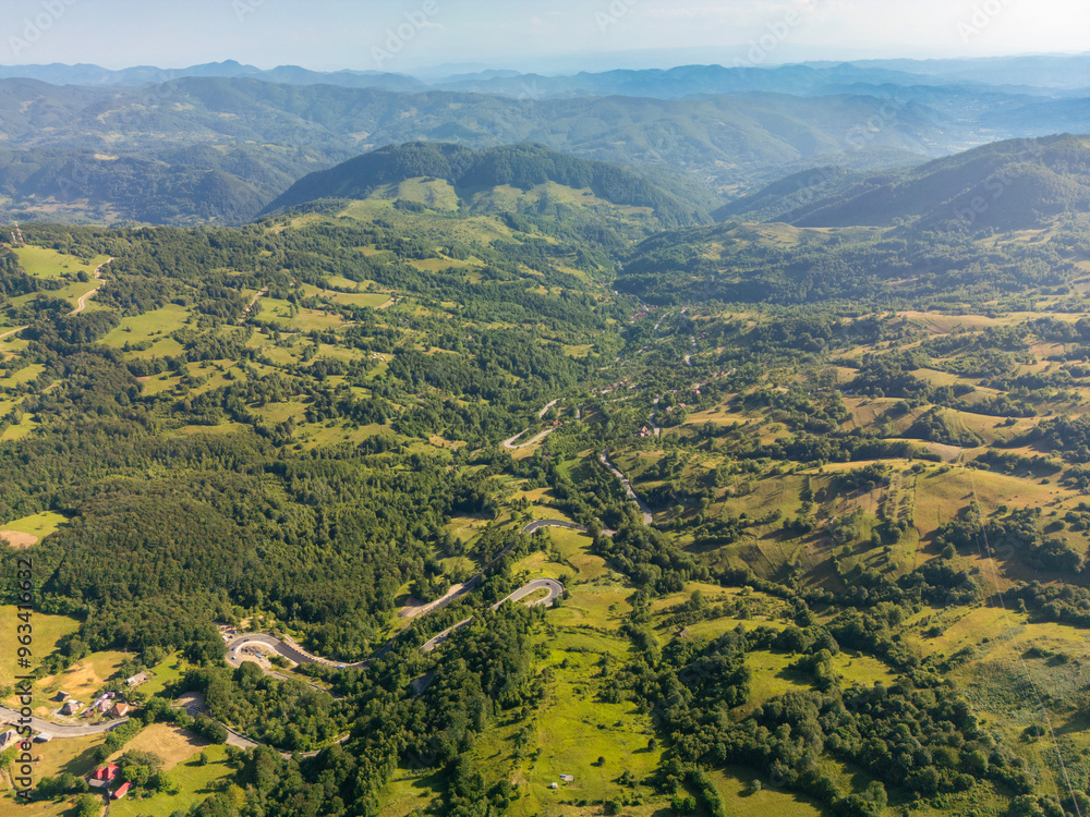 Aerial view of Apuseni Mountains in Romania Aerial view of Apuseni Mountains in Romania