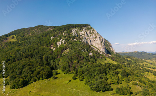 Aerial view of Apuseni Mountains in Romania photo