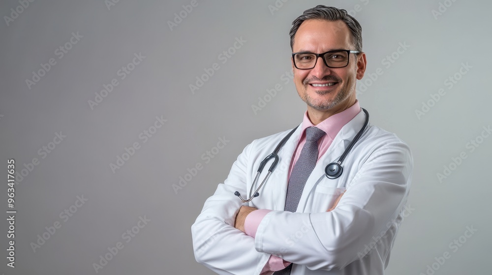 The Doctor with Stethoscope The Doctor with Stethoscope