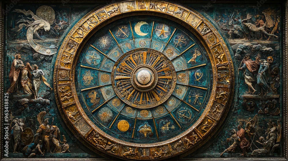 Fototapeta premium Mythical ancient concept background design