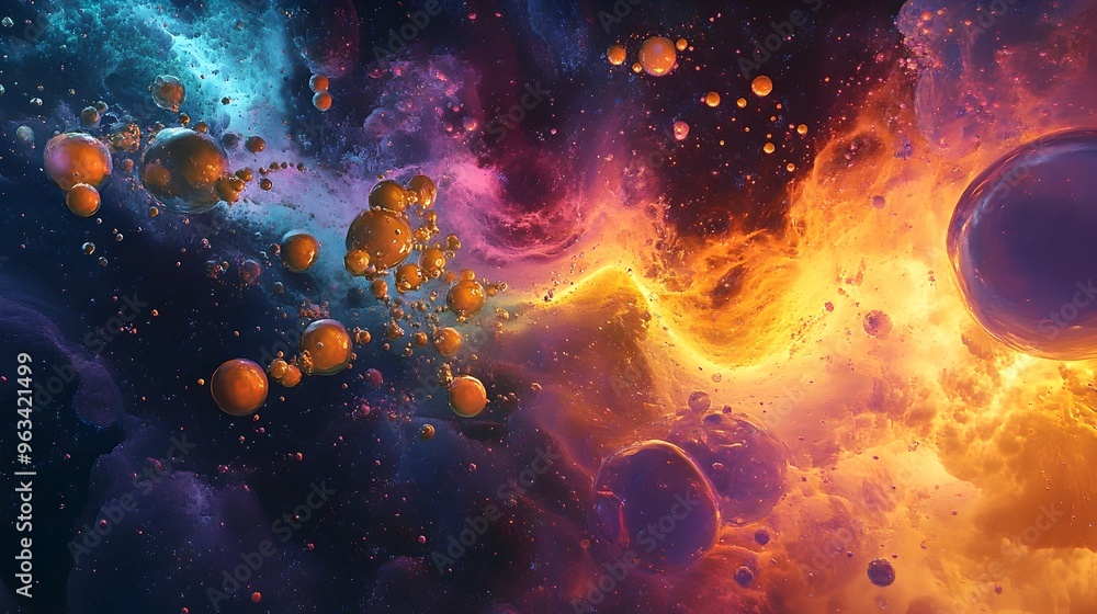 Captivating Cosmic Combustion An Depiction of Otherworldly Chemical Reactions Captivating Cosmic Combustion An Depiction of Otherworldly Chemical Reactions