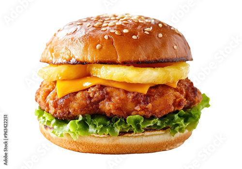 Chicken Burger with Pineapp...