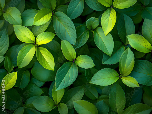 Vibrant Green Leaves Photo - Lush Foliage Background