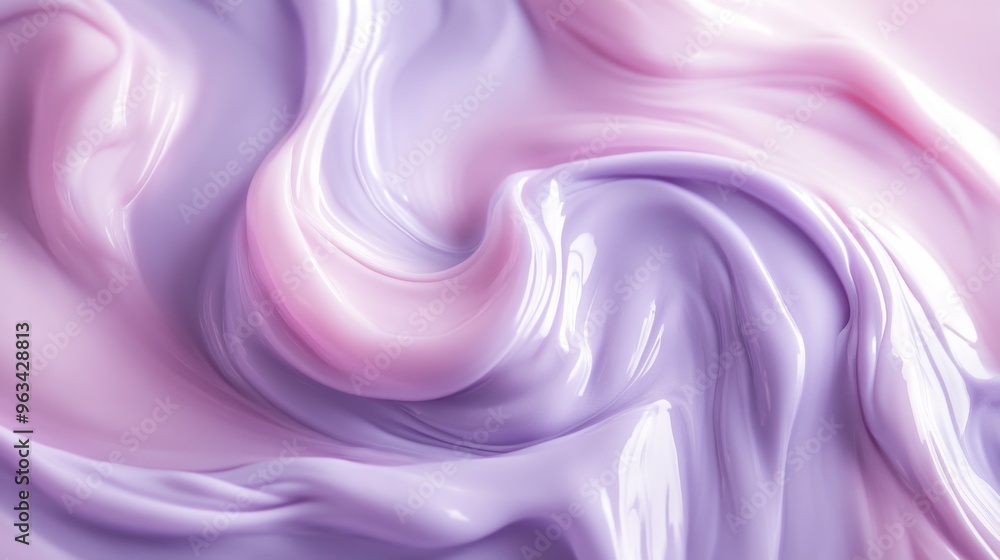 Obraz premium A purple and pink swirl of makeup