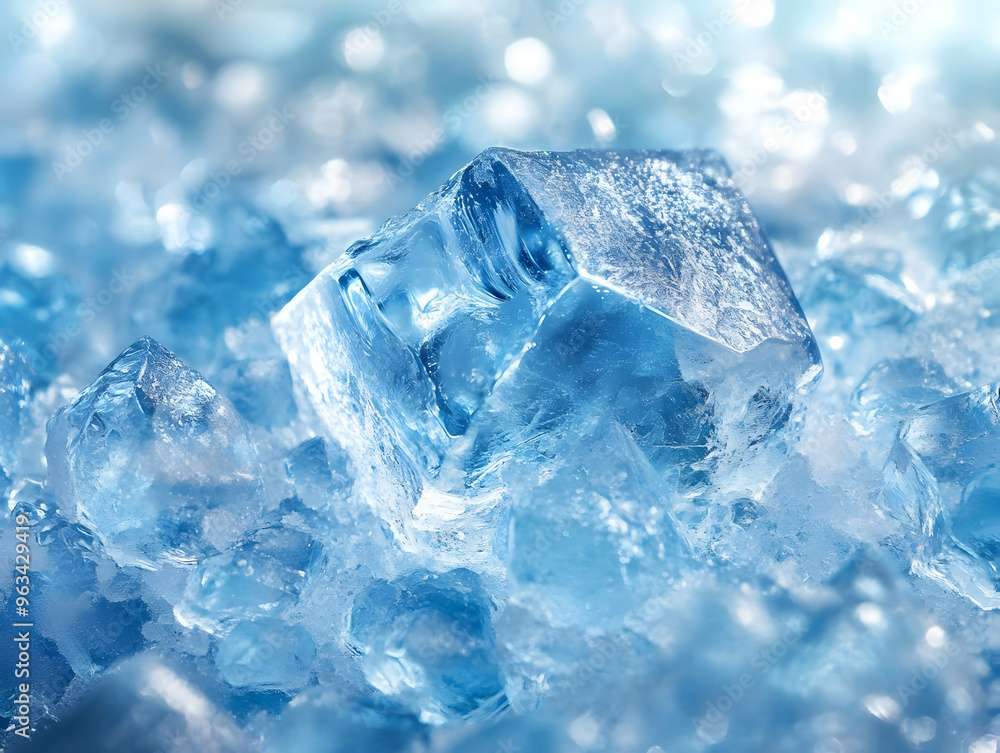 Realistic Ice Cubes Background - Chilled and Refreshing Realistic Ice Cubes Background - Chilled and Refreshing