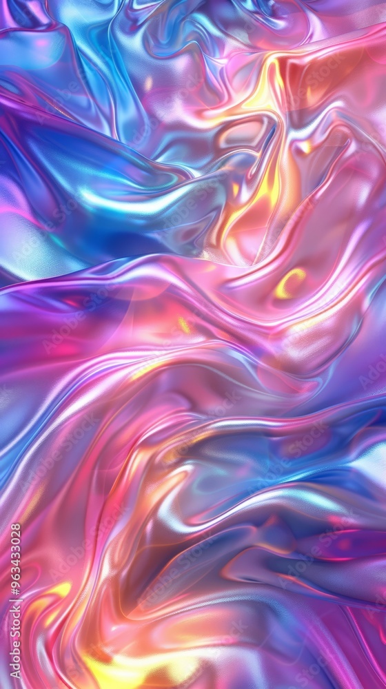 Fototapeta premium Abstract liquid background holographic surface reflection spectrum 