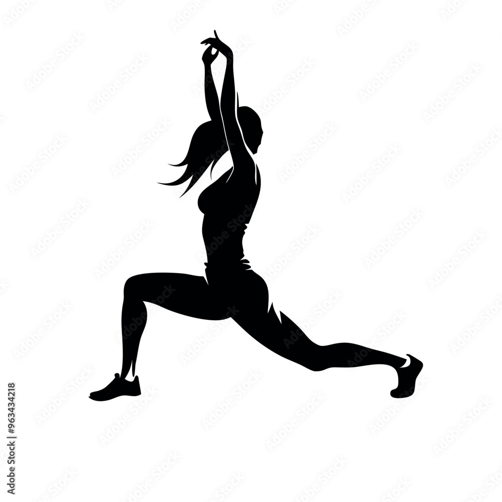 a women standing with yoga pose vector silhouette isolated white background a women standing with yoga pose vector silhouette isolated white background
