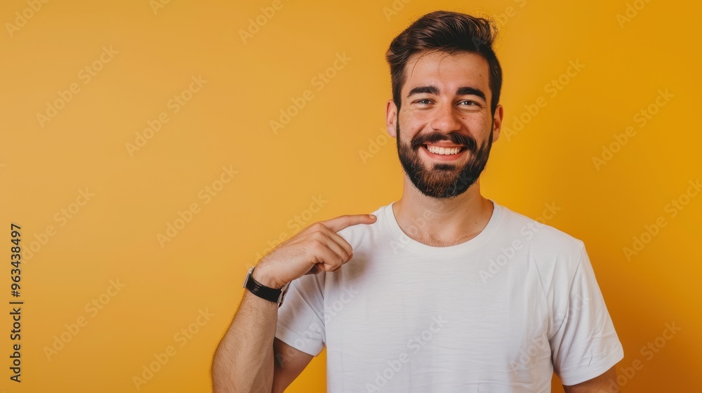 The Happy Man Pointing Smile The Happy Man Pointing Smile