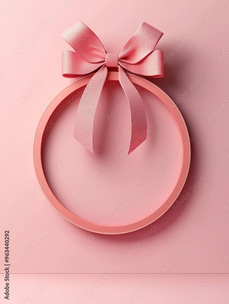 Breast cancer awareness month banner, pink background, 3D illustration Breast cancer awareness month banner, pink background, 3D illustration