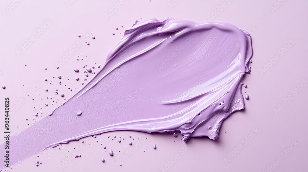 A purple paint brush stroke on a white background A purple paint brush stroke on a white background