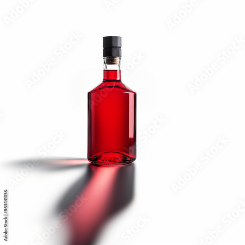 Wallpaper Mural A mockup of a red colored gin bottle backlit soft lighting Torontodigital.ca