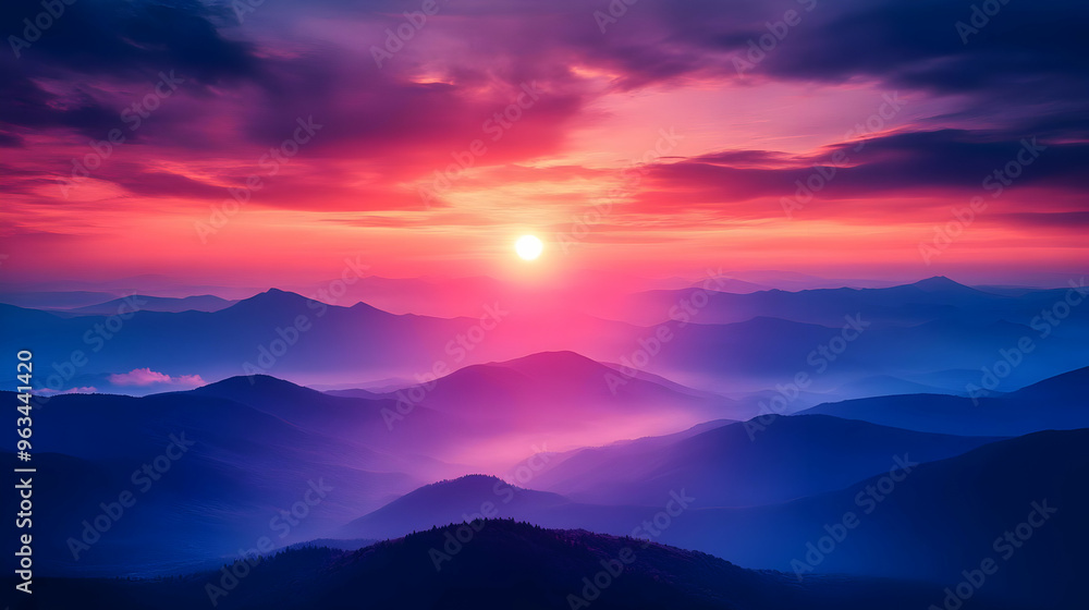sunset in the mountains sunset in the mountains