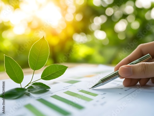 Paper Chart Showcasing Environmental Audit Feedback and Results with ESG Standards