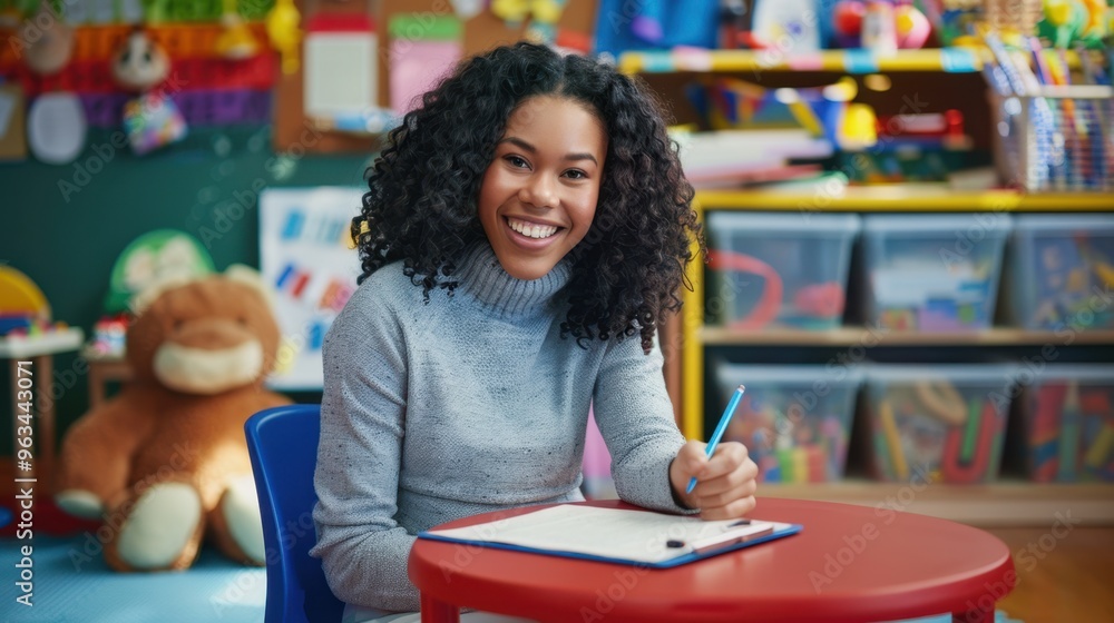 The Smiling Girl in Classroom The Smiling Girl in Classroom