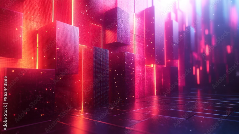 3D geometric shapes forming a futuristic brochure background. 3D geometric shapes forming a futuristic brochure background.