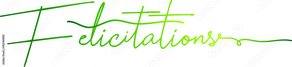Bannière calligraphique avec dégradé doré FELICITATIONS!, Felicitations! gradient text Bannière calligraphique avec dégradé doré FELICITATIONS!, Felicitations! gradient text