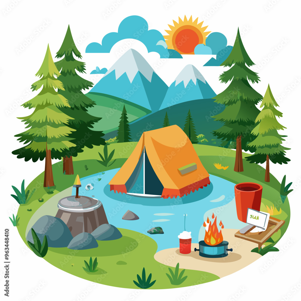 camping in the forest camping in the forest