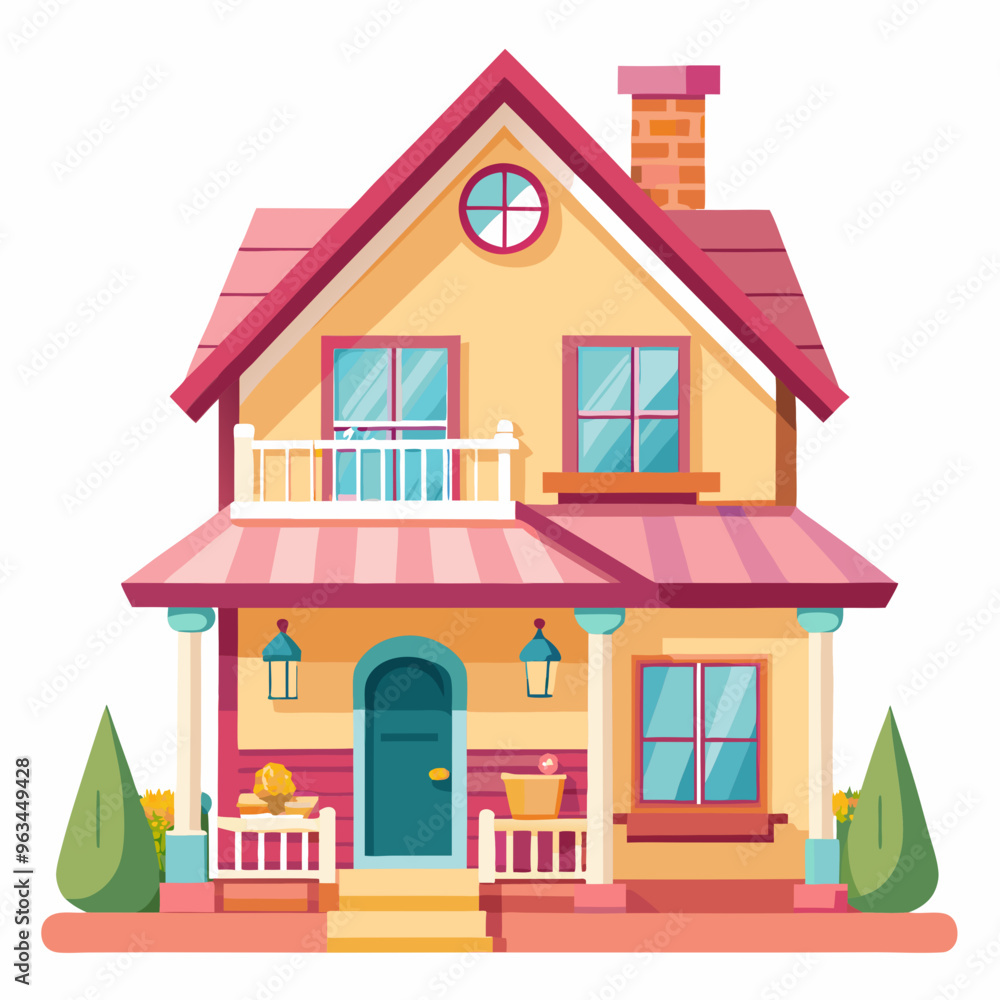 illustration of a doll house illustration of a doll house