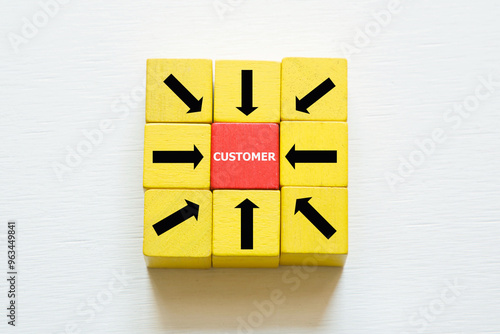 Customer centric and customer focus concept