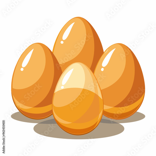 eggs on a white background