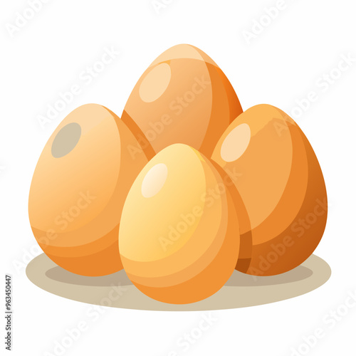 eggs on a white background