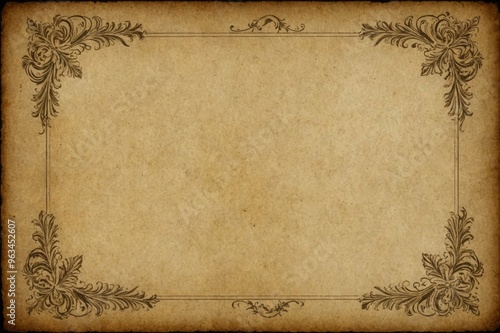 old grunge paper background with vintage victorian style