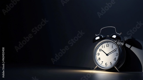 Alarm Clock in Shadowy Atmosphere