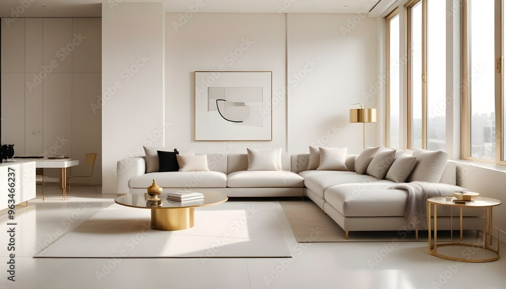 Photo interior modern design room 3d illustration Photo interior modern design room 3d illustration