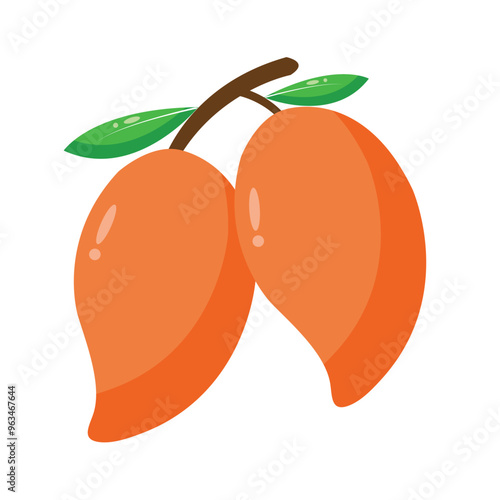 A vector illustration of a mango fruit drawing