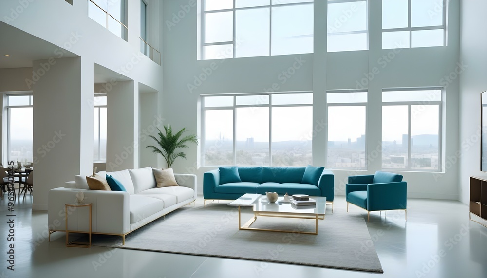 Photo interior modern design room 3d illustration Photo interior modern design room 3d illustration