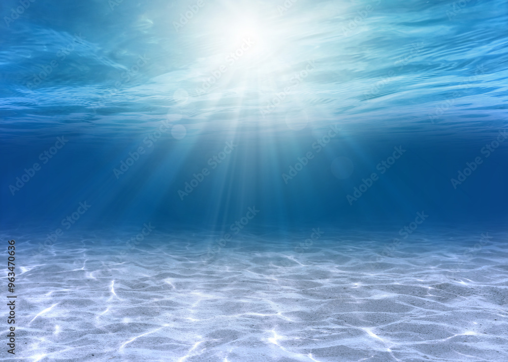 Beautiful sea on sunny day, underwater view Beautiful sea on sunny day, underwater view