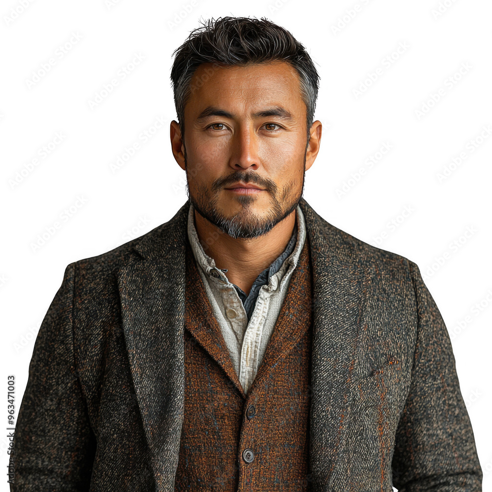 Kyrgyzstan Kyrgyzstani man isolated on a transparent background png file no background png file