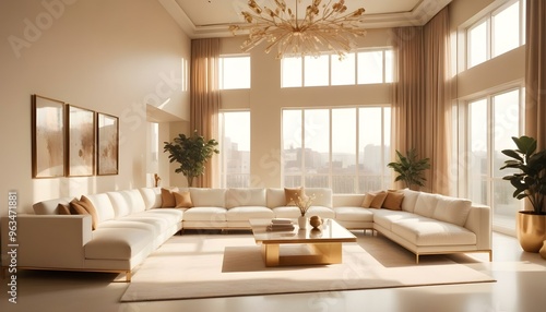 Photo interior modern design room 3d illustration