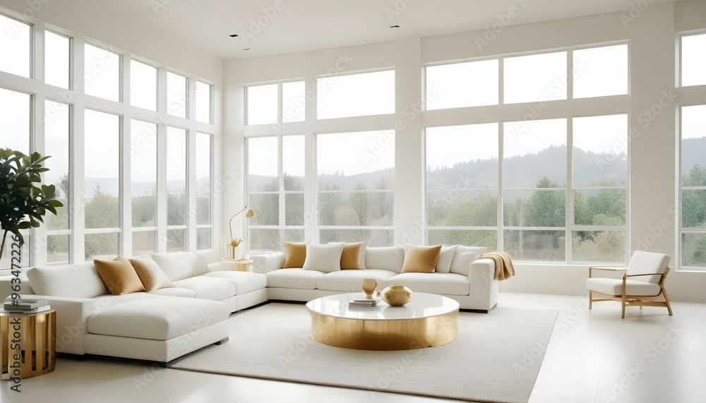 Fototapeta premium Photo interior modern design room 3d illustration