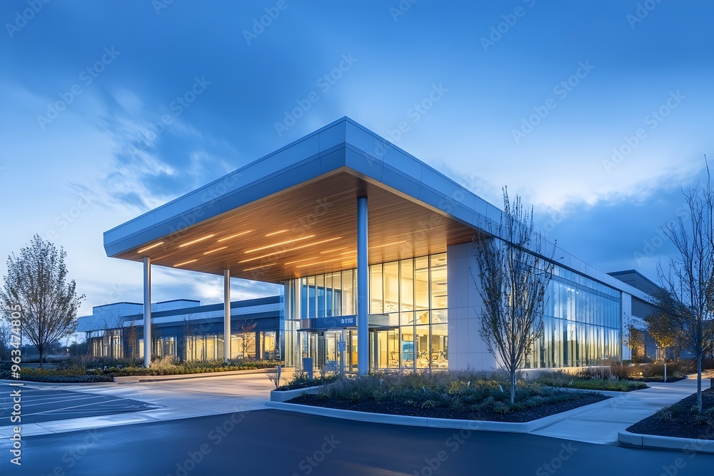 Obraz premium Premium Healthcare Center with Cutting-Edge Architectural Design and Advanced Medical Technology