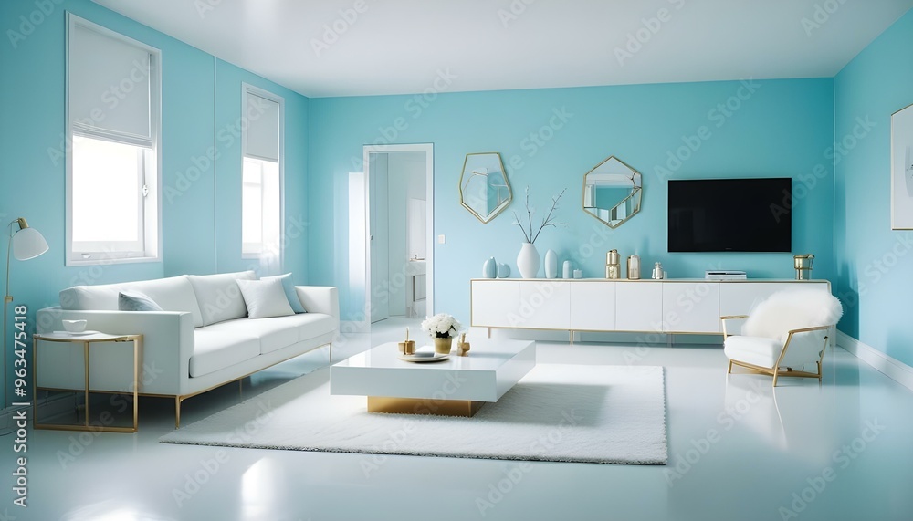 Photo interior modern design room 3d illustration Photo interior modern design room 3d illustration
