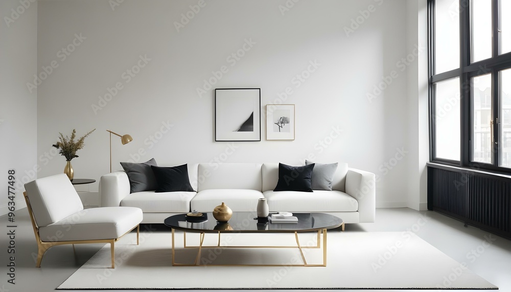 Photo interior modern design room 3d illustration Photo interior modern design room 3d illustration