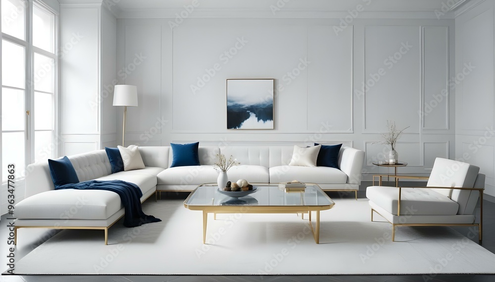 Photo interior modern design room 3d illustration Photo interior modern design room 3d illustration