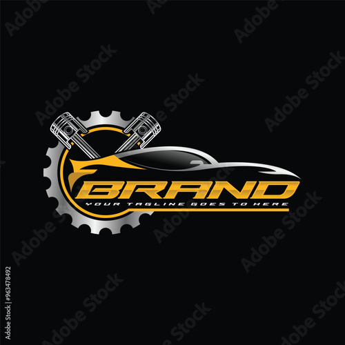 Auto repair car service logo, badge, emblem, template. Perfect logo for the automotive and repair industry.