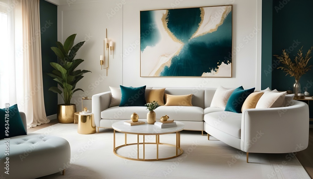 Photo interior modern design room 3d illustration Photo interior modern design room 3d illustration