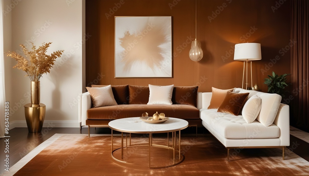 Fototapeta premium Photo interior modern design room 3d illustration