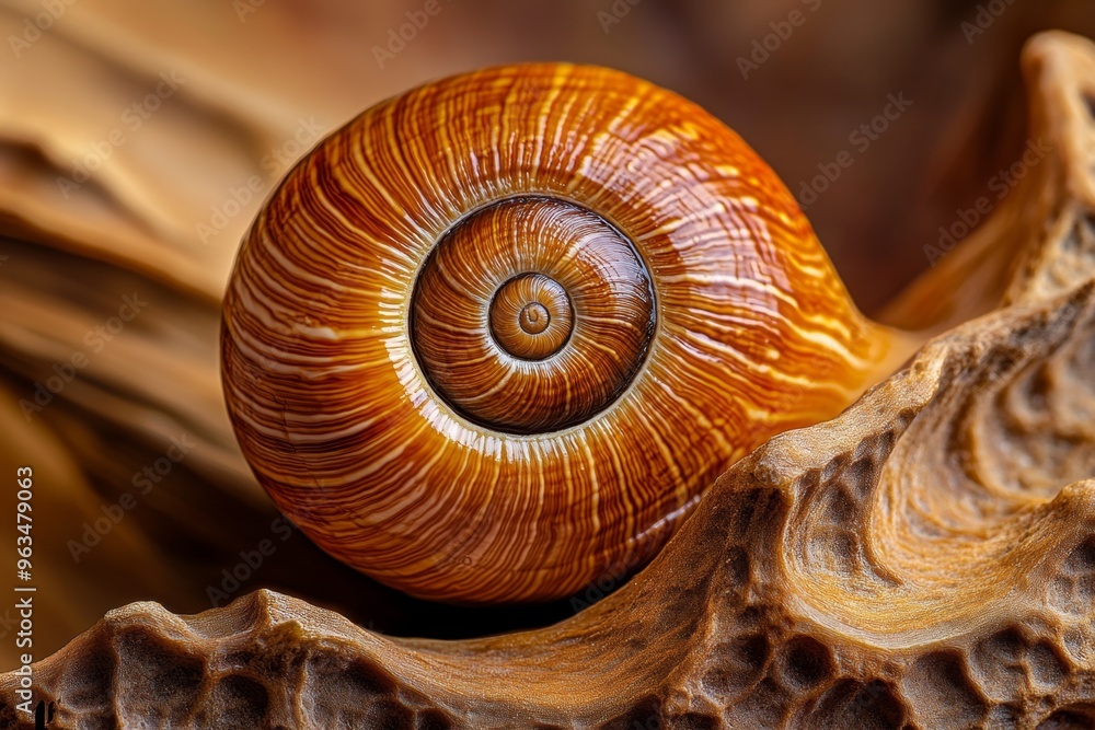 Macro photo of a snail’s shell, spiraled and detailed capturing the unique patterns and tiny ridges that make each shell one-of-a-kind Macro photo of a snail’s shell, spiraled and detailed capturing the unique patterns and tiny ridges that make each shell one-of-a-kind