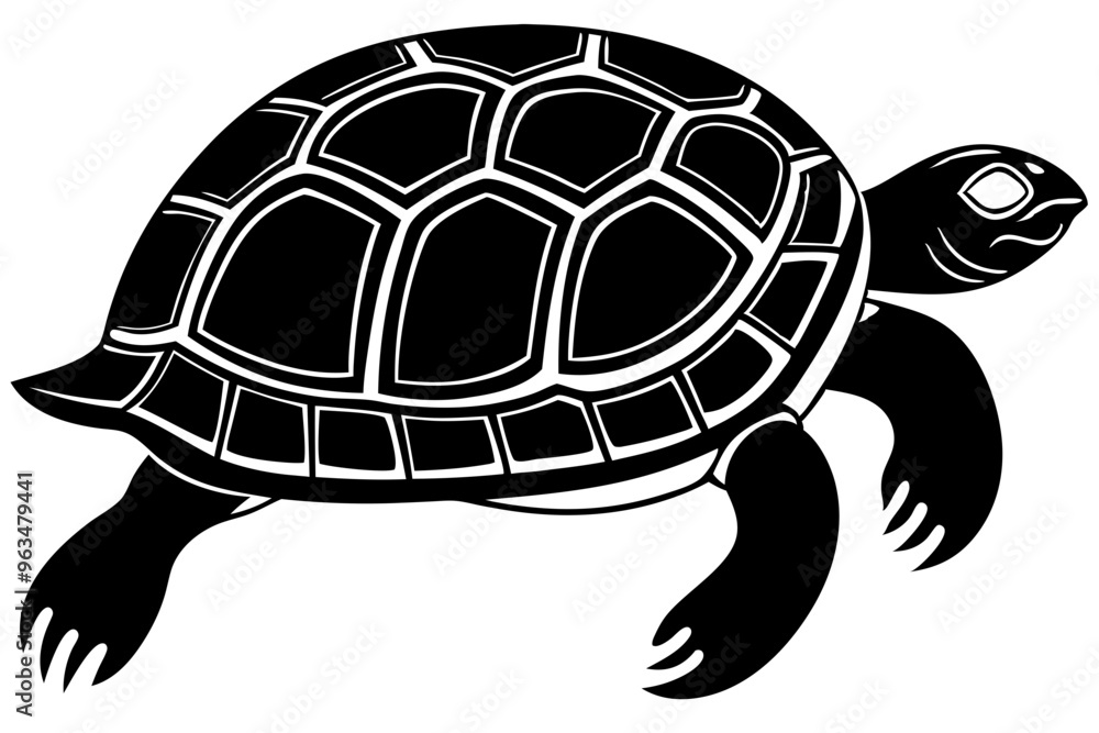 Turtle silhouette vector illustration Turtle silhouette vector illustration