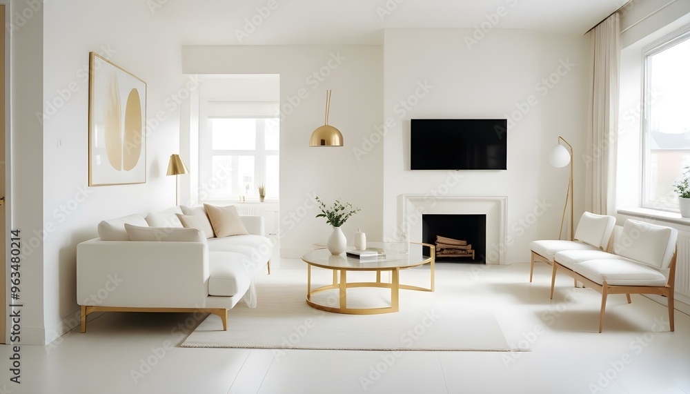 Photo interior modern design room 3d illustration Photo interior modern design room 3d illustration