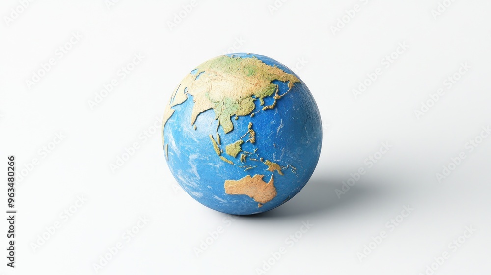 A globe depicting Earth, highlighting continents and oceans for educational purposes. A globe depicting Earth, highlighting continents and oceans for educational purposes.